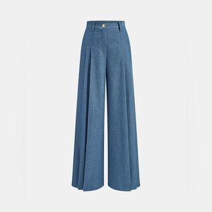 Mid-Waisted Pleated Wide-Leg Pants Commense M KK3 or 10